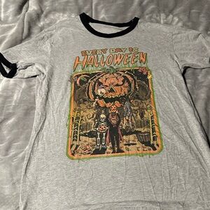 Gray Halloween Graphic Tee